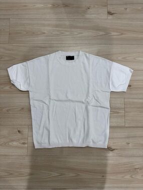 ASOS Men's White Short-Sleeve Knit Crew Neck Tee